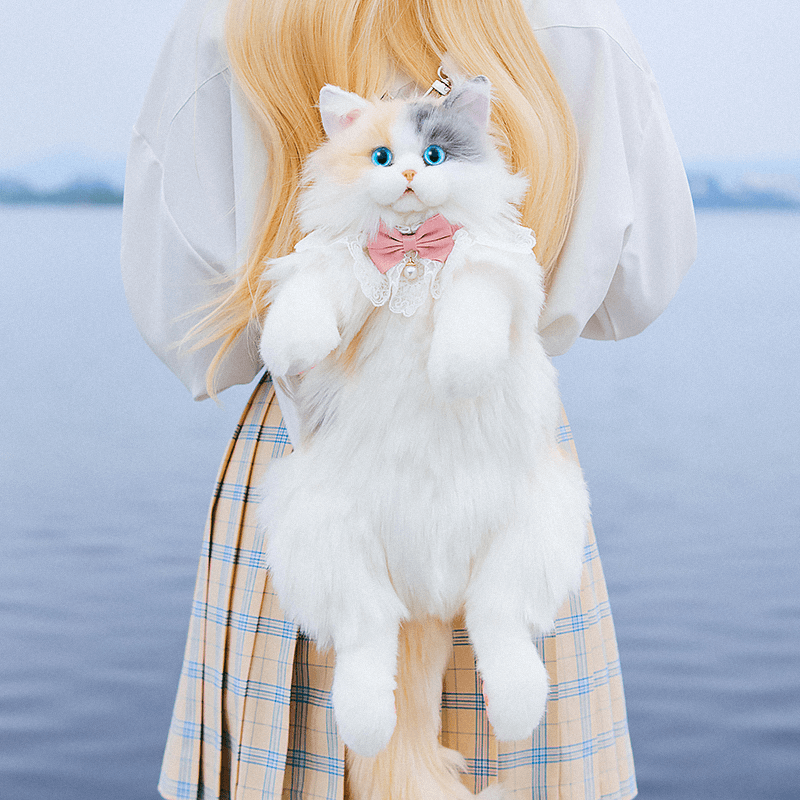 Chongker仿真三花猫咪背包包毛绒玩偶女朋友闺蜜小孩生日假期礼物