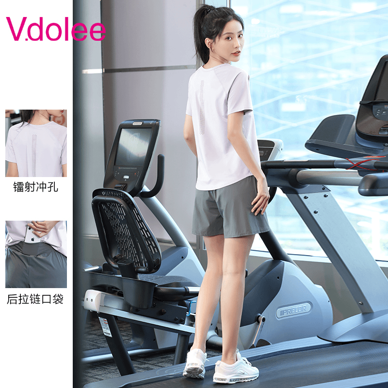 【两件套】大码健身瑜伽服晨跑速干宽松运动服女士跑步显瘦套装1230
