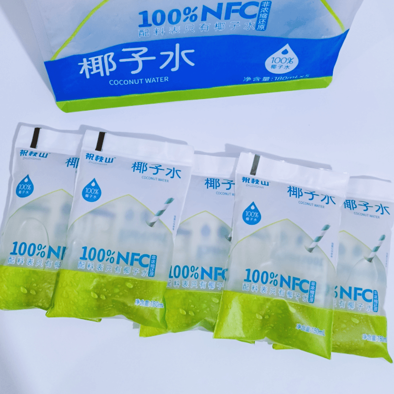 纯椰水100%椰子水0添加NFC非浓缩0脂肪饮料果汁袋装夏天饮品椰青